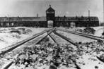 http://commons.wikimedia.org/wiki/File%3ABundesarchiv_Bild_175-04413%2C_KZ_Auschwitz%2C_Einfahrt.jpg